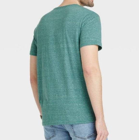 Goodfellow & Co™ Men's Short Sleeve V-Neck T-Shirt - Green Size S - Picture 3 of 6